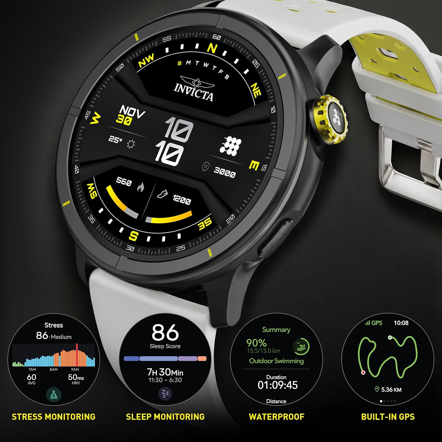 SMARTWATCH INVICTA I-TECH DIGITAL 1.48 PULGADAS NEGRO - 5
