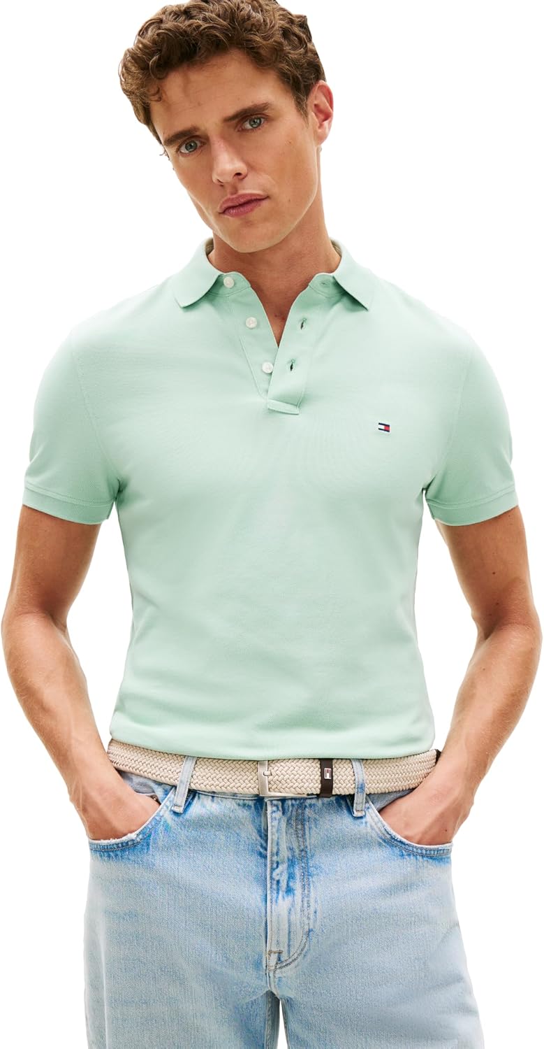POLO PARA HOMBRE TOMMY HILFIGER SLIM FIT MANGA CORTA ALGODÓN ORGÁNICO - 1