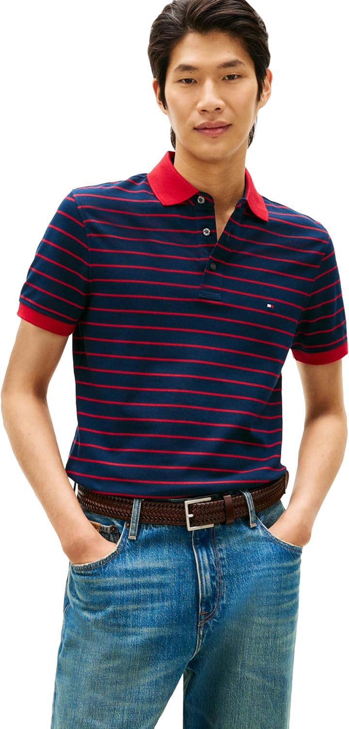 POLO PARA HOMBRE TOMMY HILFIGER SLIM FIT CON ALGODÓN ORGÁNICO Y STRETCH - 1