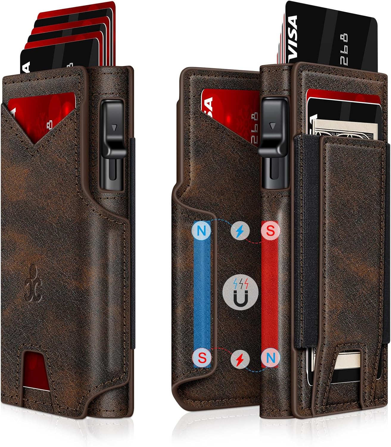 BILLETERA PARA HOMBRE SEMORID SLIM POP UP CON RFID Y VENTANA PARA ID - 1