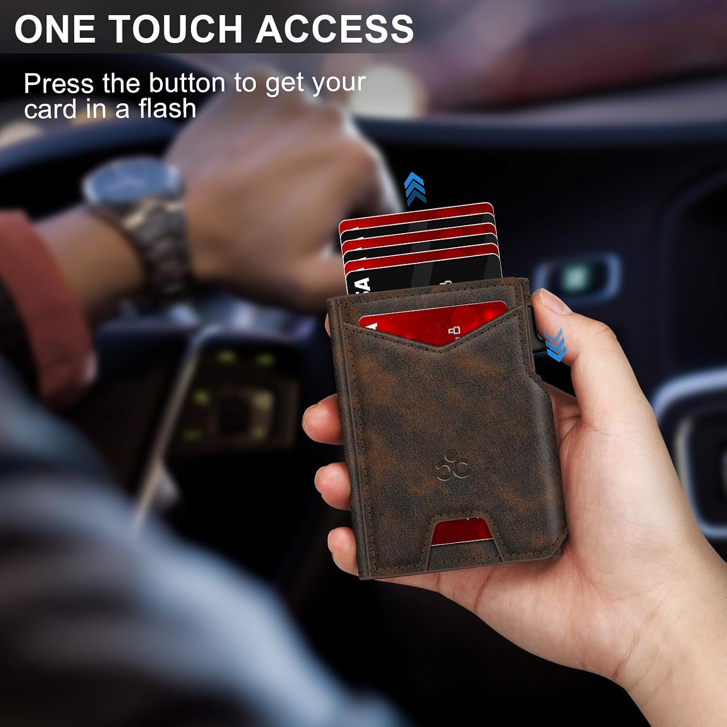 BILLETERA PARA HOMBRE SEMORID SLIM POP UP CON RFID Y VENTANA PARA ID - 2