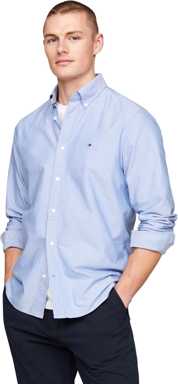 CAMISA HOMBRE TOMMY HILFIGER OXFORD MANGA LARGA REGULAR FIT - 1