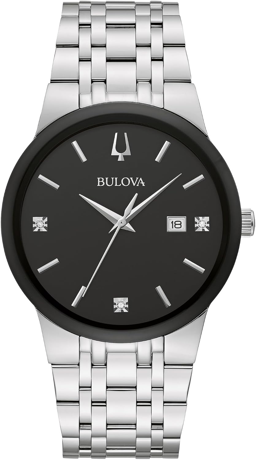 RELOJ DE PULSERA BULOVA MODERN PARA HOMBRE ACERO INOXIDABLE DORADO CON CALENDARIO Y ESFERA CON DIAMANTES - 1