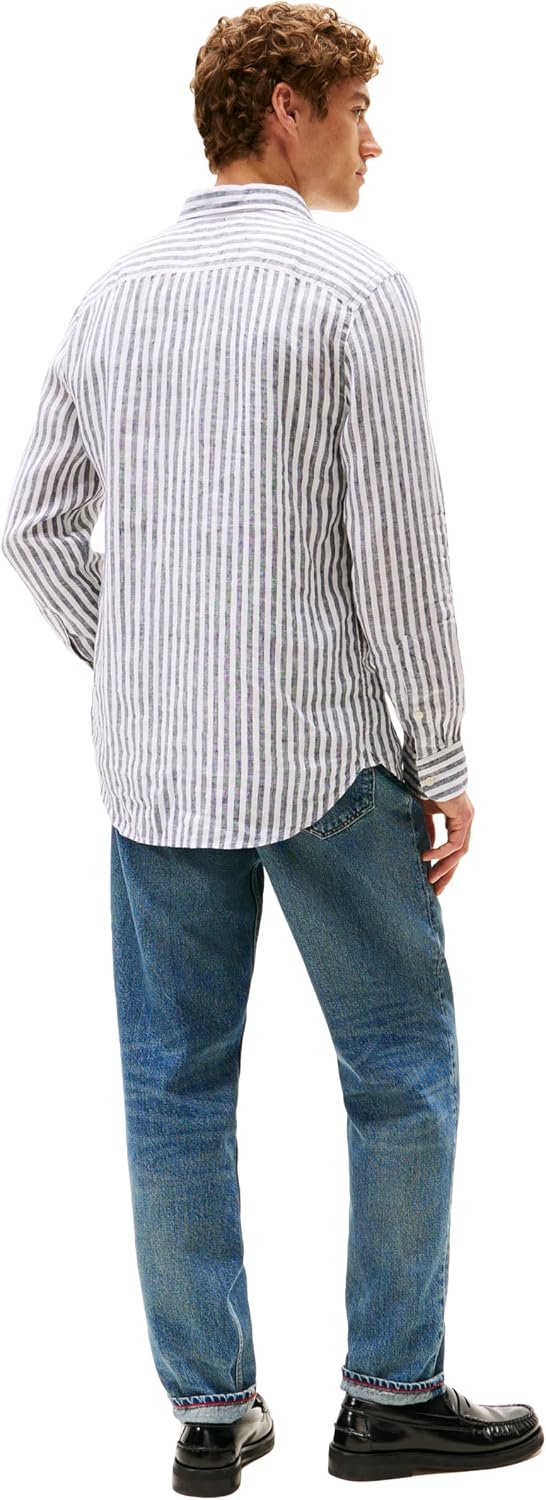 CAMISA DE LINO MANGA LARGA TOMMY HILFIGER PARA HOMBRE REGULAR FIT - 4
