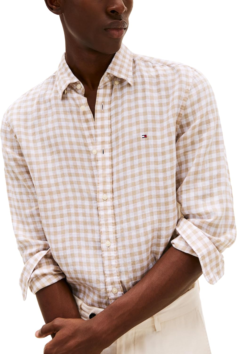 CAMISA DE LINO PARA HOMBRE TOMMY HILFIGER MANGA LARGA REGULAR FIT - 2