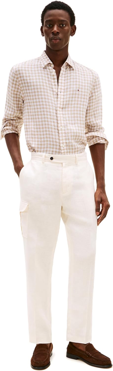 CAMISA DE LINO PARA HOMBRE TOMMY HILFIGER MANGA LARGA REGULAR FIT - 3