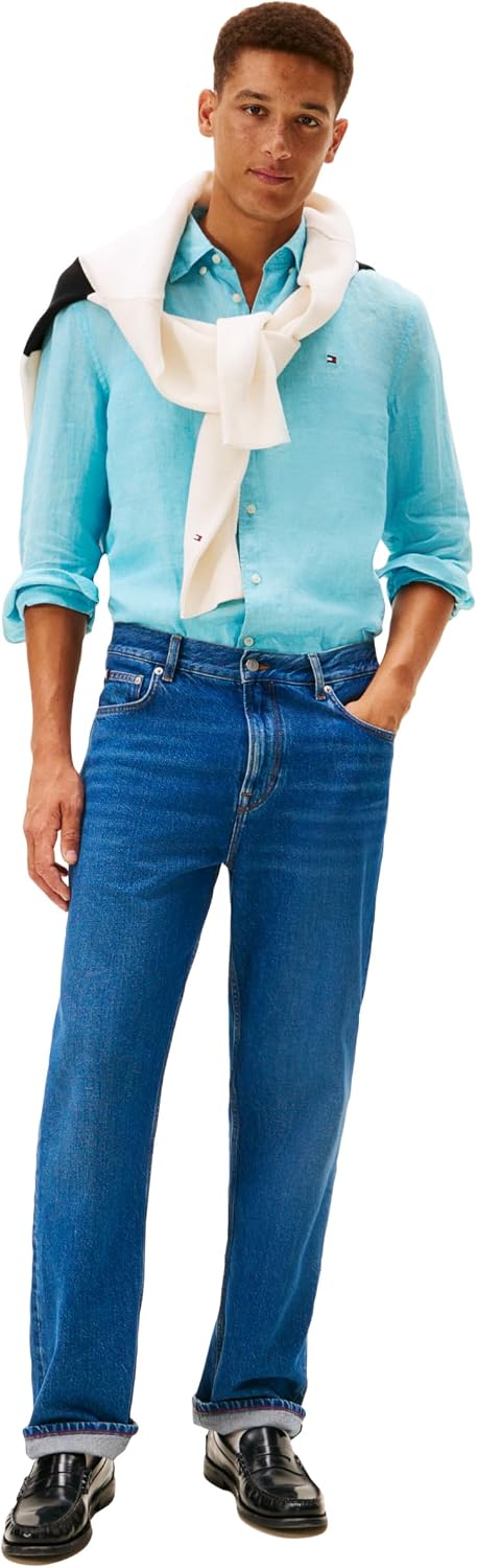 CAMISA DE LINO MANGA LARGA TOMMY HILFIGER PARA HOMBRE REGULAR FIT - 3