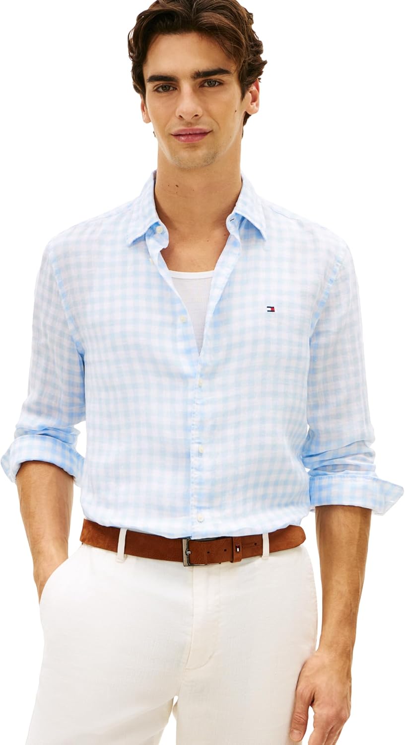 CAMISA DE HOMBRE TOMMY HILFIGER MANGA LARGA LINO AJUSTE REGULAR - 1