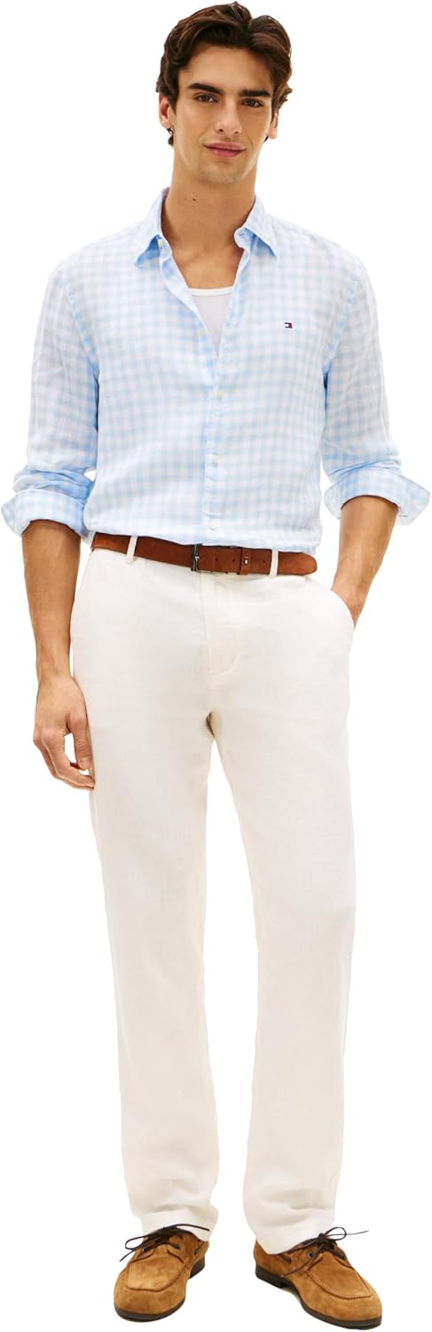CAMISA DE HOMBRE TOMMY HILFIGER MANGA LARGA LINO AJUSTE REGULAR - 4