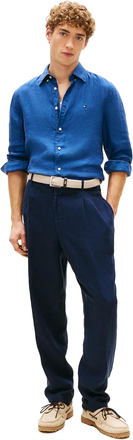 CAMISA DE HOMBRE TOMMY HILFIGER MANGA LARGA LINO AJUSTE REGULAR - 3