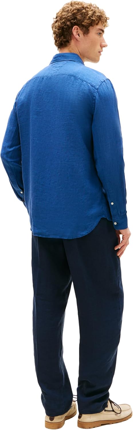 CAMISA DE HOMBRE TOMMY HILFIGER MANGA LARGA LINO AJUSTE REGULAR - 4