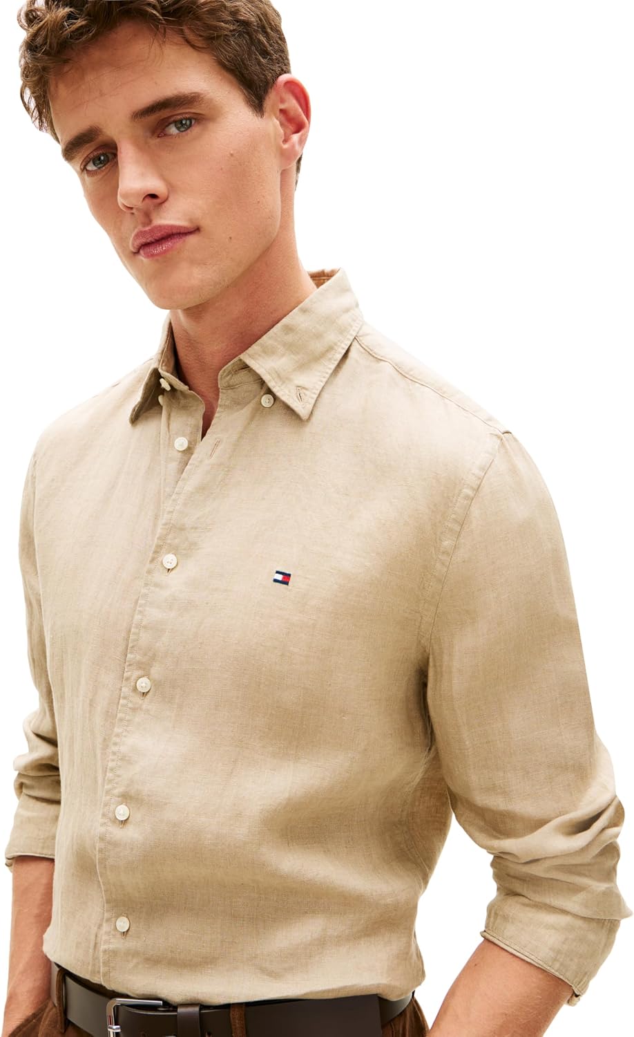 CAMISA DE HOMBRE TOMMY HILFIGER MANGA LARGA LINO AJUSTE REGULAR - 2