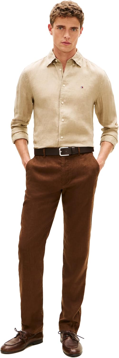 CAMISA DE HOMBRE TOMMY HILFIGER MANGA LARGA LINO AJUSTE REGULAR - 3