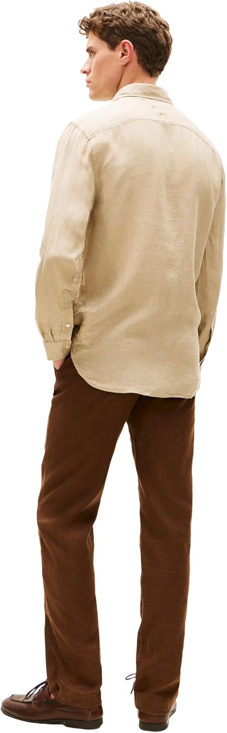 CAMISA DE HOMBRE TOMMY HILFIGER MANGA LARGA LINO AJUSTE REGULAR - 4
