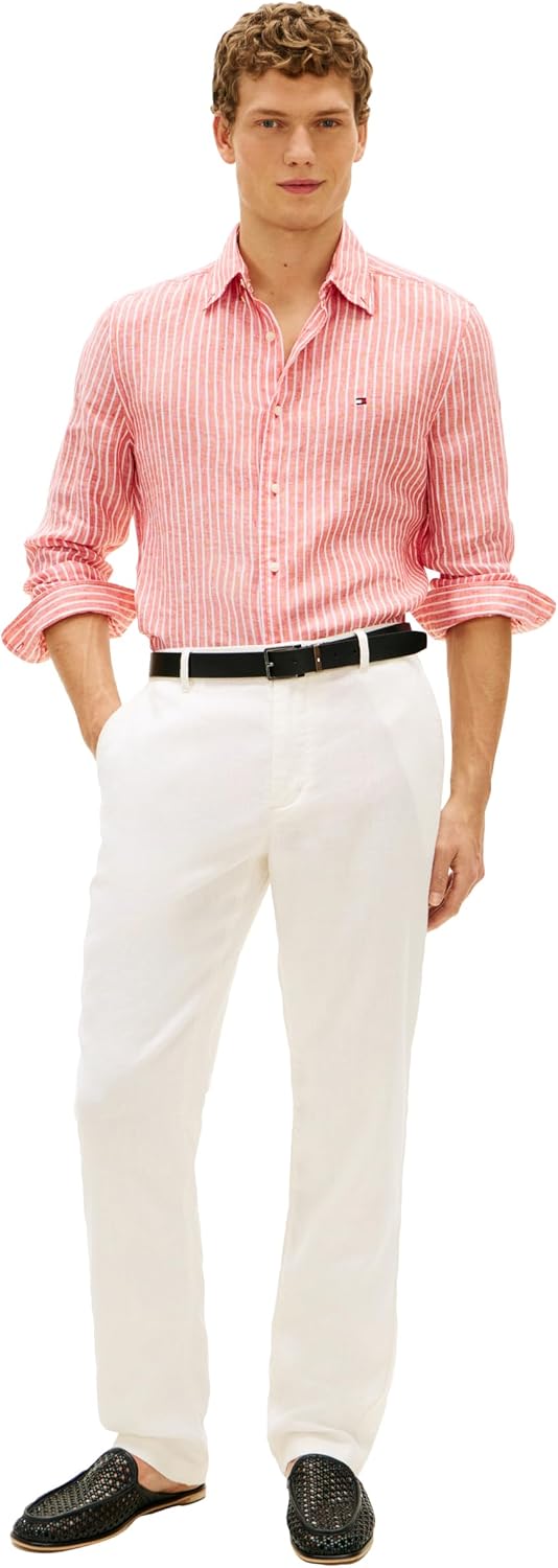 CAMISA DE LINO MANGA LARGA TOMMY HILFIGER PARA HOMBRE REGULAR FIT - 3