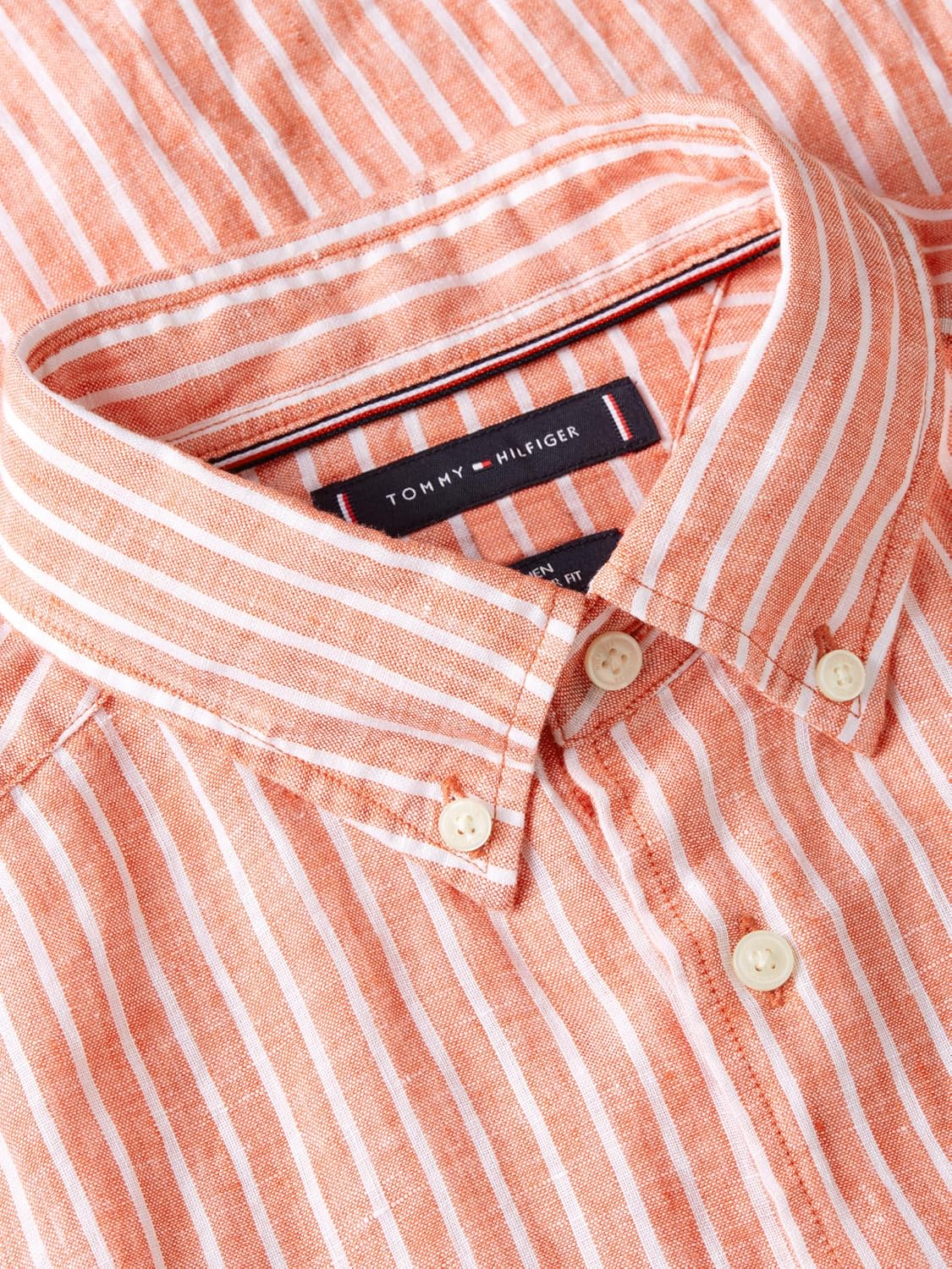 CAMISA DE LINO MANGA LARGA TOMMY HILFIGER PARA HOMBRE REGULAR FIT - 5