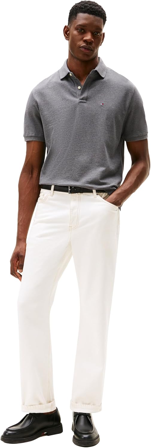 CAMISA POLO PARA HOMBRE TOMMY HILFIGER MANGA CORTA ALGODÓN PIQUÉ AJUSTE CLÁSICO GRIS MEDIANO - 3