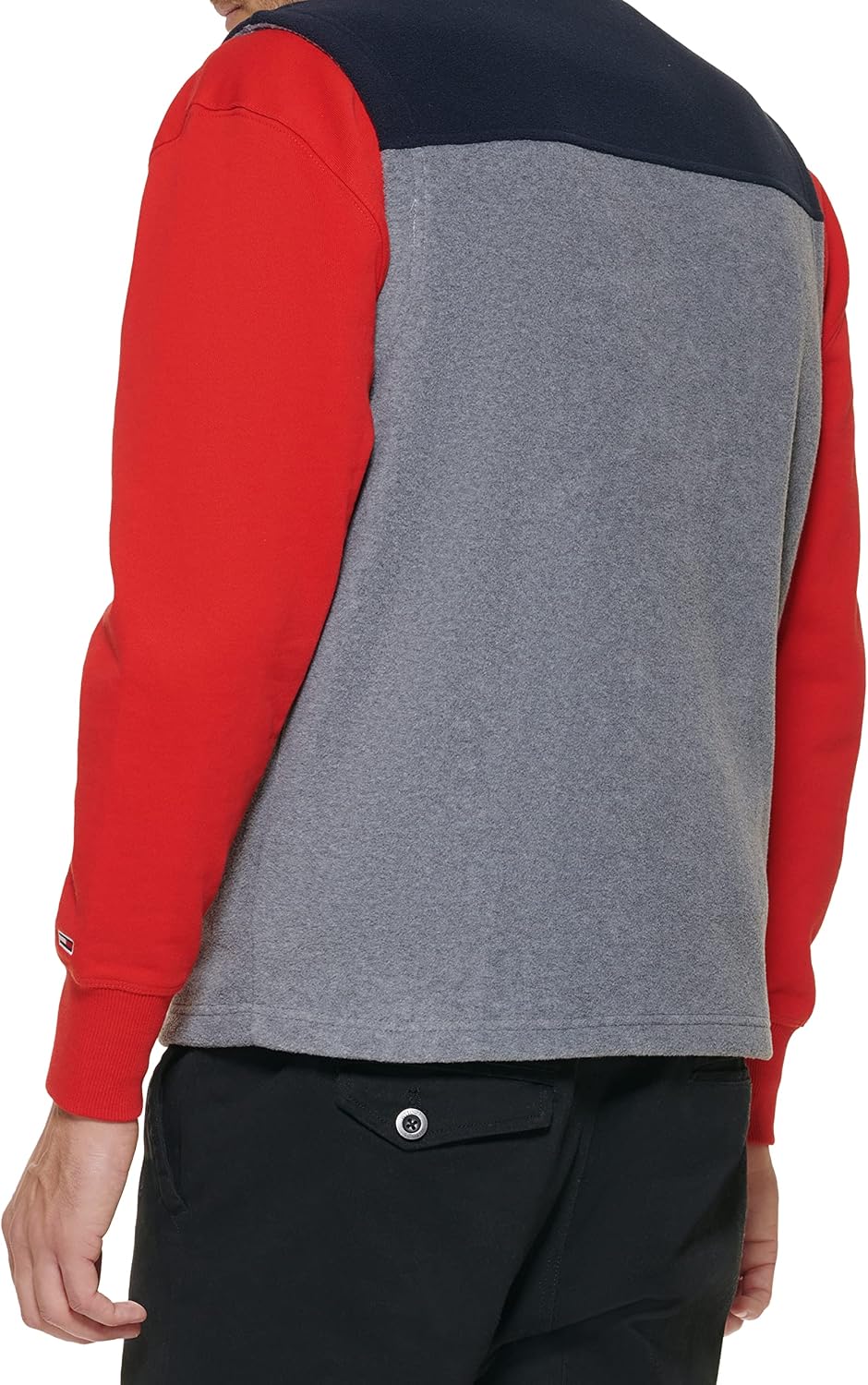 CHALECO DE FORRO POLAR LIGERO TOMMY HILFIGER PARA HOMBRE AZUL MARINO Y GRIS CLARO - 3