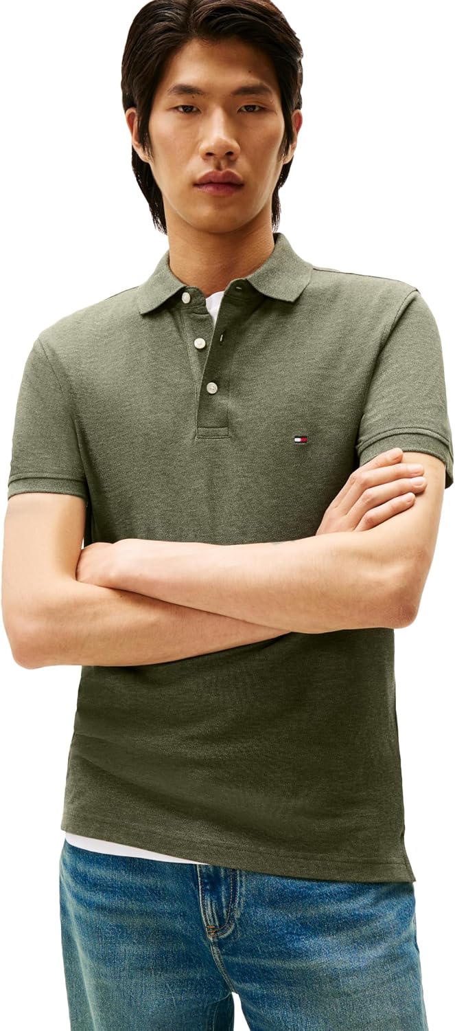POLO PARA HOMBRE TOMMY HILFIGER MANGA CORTA SLIM FIT CON ALGODÓN ORGÁNICO Y STRETCH - 1