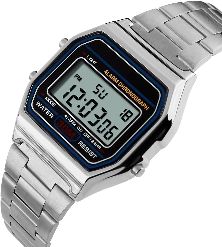 RELOJ DE PULSERA DIGITAL PARA HOMBRE PASOY ACERO DORADO - 3