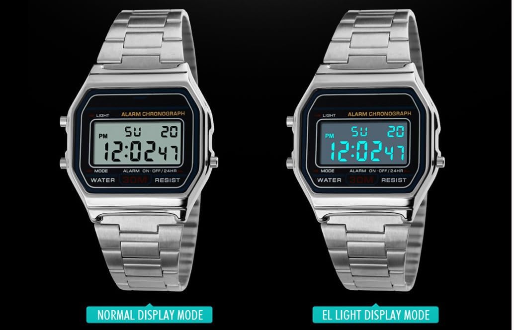 RELOJ DE PULSERA DIGITAL PARA HOMBRE PASOY ACERO DORADO - 5
