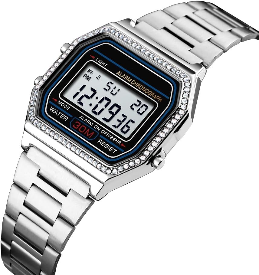 RELOJ DE PULSERA DIGITAL PARA HOMBRE PASOY ACERO DORADO - 3