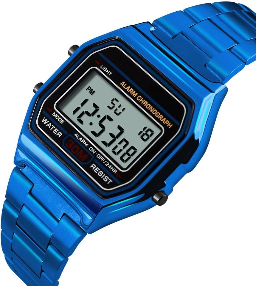 RELOJ DE PULSERA DIGITAL PARA HOMBRE PASOY ACERO INOXIDABLE DORADO - 2