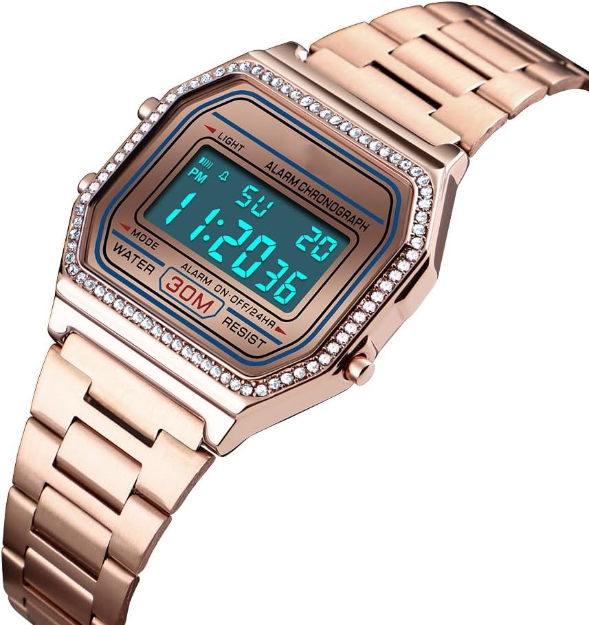 RELOJ DE PULSERA DIGITAL PARA HOMBRE PASOY ACERO DORADO - 2