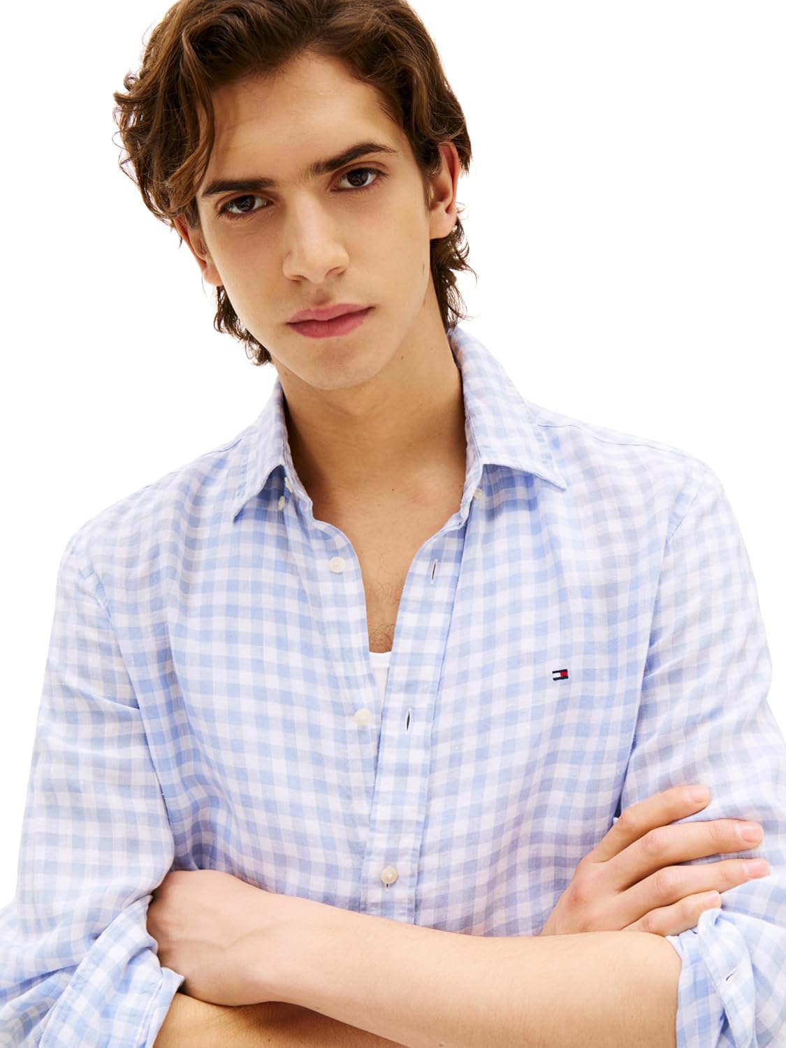 CAMISA DE LINO MANGA LARGA TOMMY HILFIGER PARA HOMBRE REGULAR FIT - 2