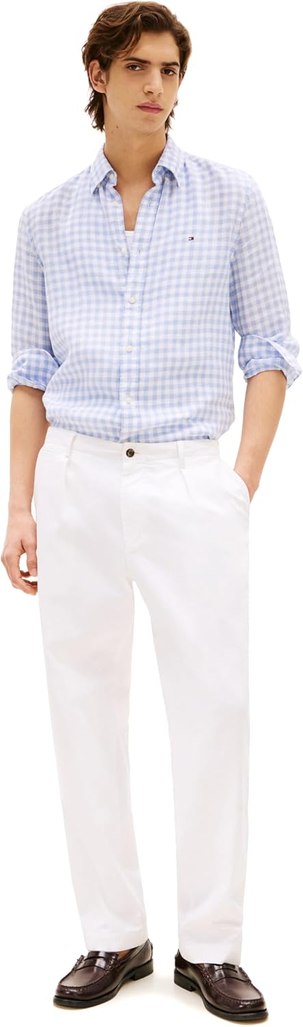 CAMISA DE LINO MANGA LARGA TOMMY HILFIGER PARA HOMBRE REGULAR FIT - 3