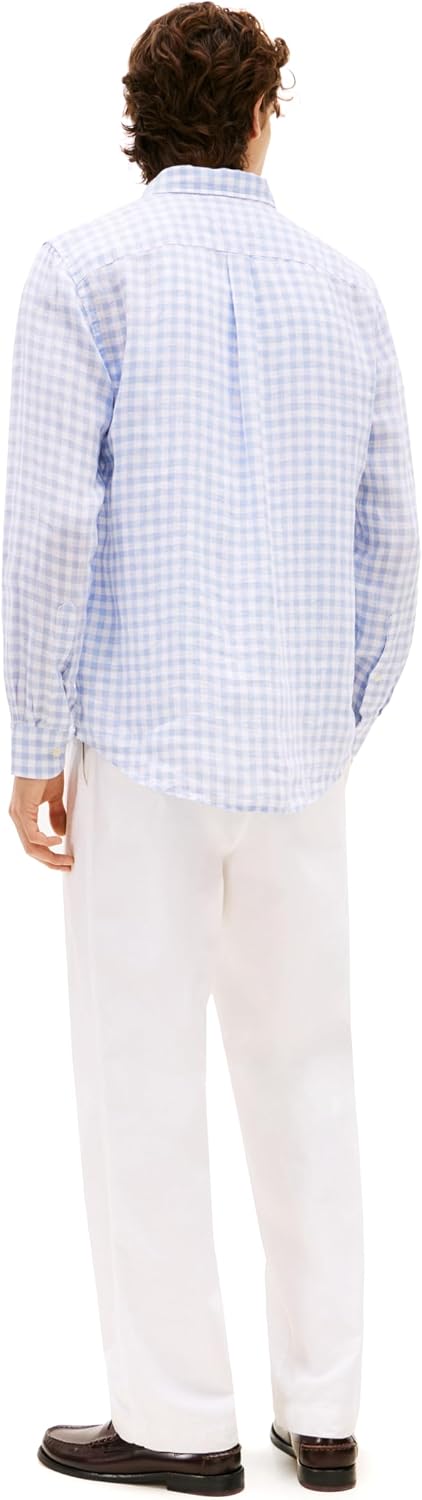 CAMISA DE LINO MANGA LARGA TOMMY HILFIGER PARA HOMBRE REGULAR FIT - 4
