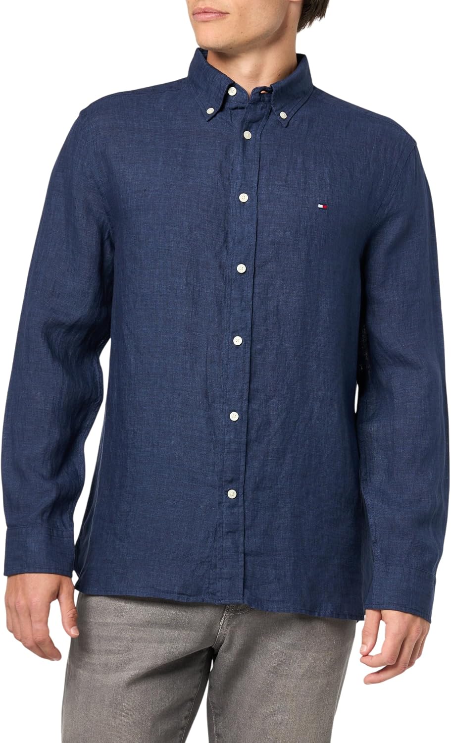 CAMISA DE LINO MANGA LARGA TOMMY HILFIGER PARA HOMBRE REGULAR FIT - 3