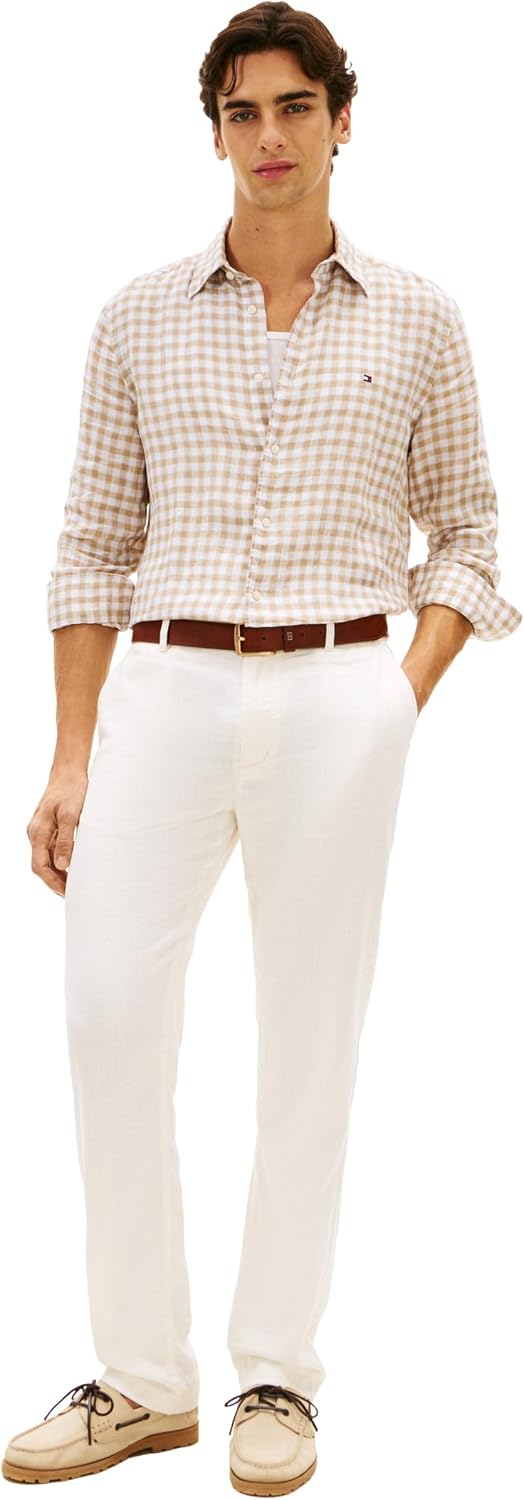 CAMISA DE HOMBRE TOMMY HILFIGER MANGA LARGA LINO AJUSTE REGULAR - 4
