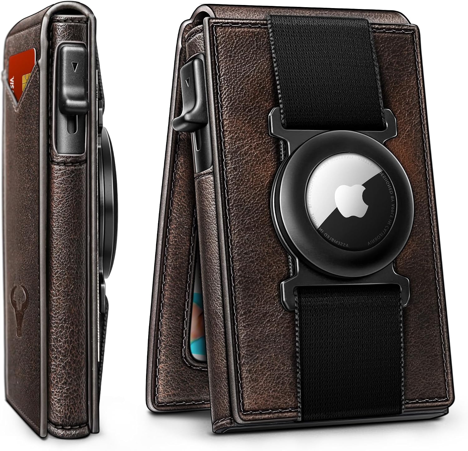 BILLETERA PARA HOMBRE BULLIANT SLIM DE CUERO CON CLIP PARA DINERO Y CIERRE MAGNÉTICO - 1