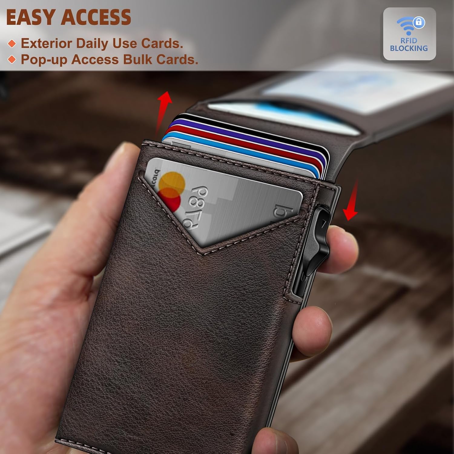 BILLETERA PARA HOMBRE BULLIANT SLIM DE CUERO CON CLIP PARA DINERO Y CIERRE MAGNÉTICO - 4