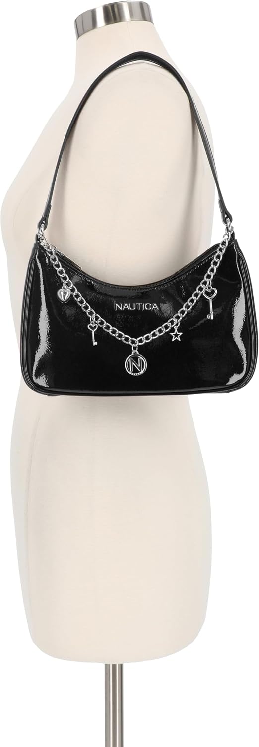 BOLSO HOBO PARA MUJER NAUTICA VOYAGER EN CUERO VEGANO GRANDE CON CIERRE DE CREMALLERA - 5