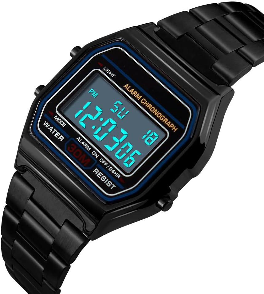RELOJ DE PULSERA DIGITAL PARA HOMBRE PASOY ACERO DORADO - 3