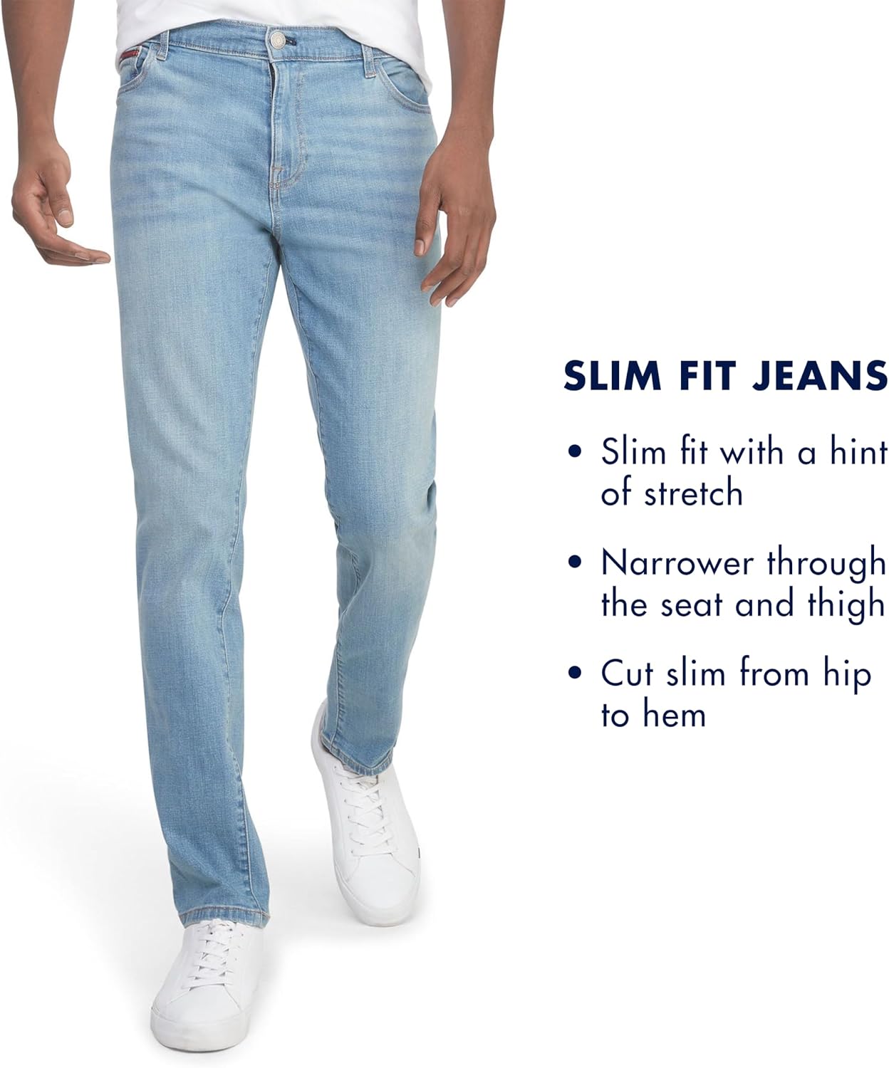 JEANS PARA HOMBRE TOMMY JEANS SLIM FIT DENIM LAVADO MEDIO - 2