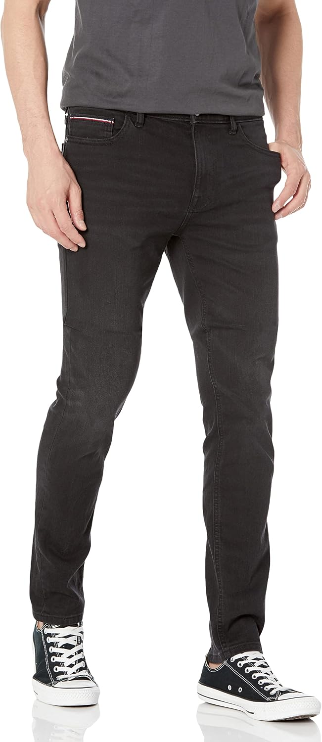 JEANS PARA HOMBRE TOMMY JEANS SLIM FIT NEGRO LAVADO - 1
