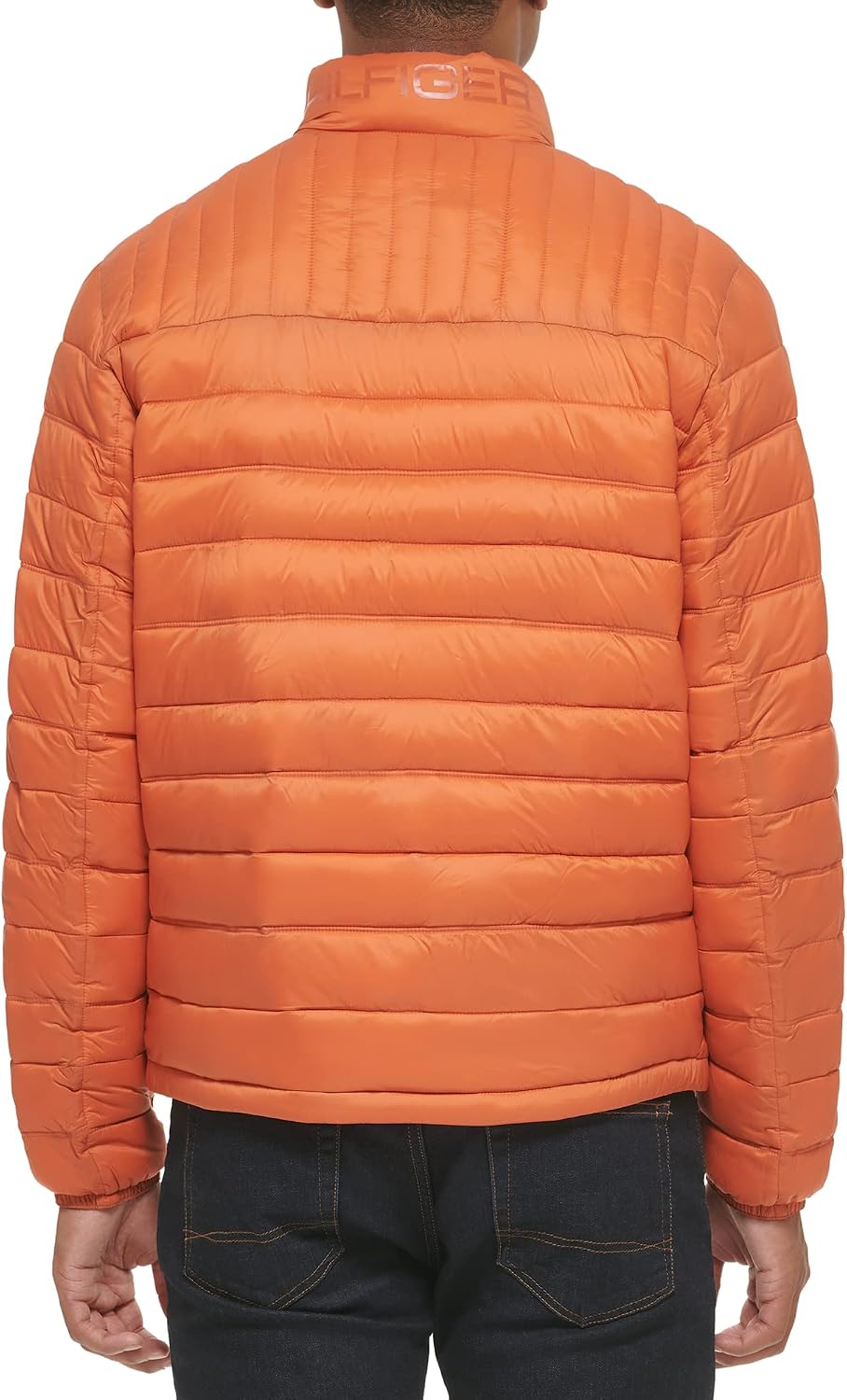 CASACA HOMBRE TOMMY HILFIGER ULTRA LOFT LIGERA PLEGABLE NARANJA QUEMADO - 4