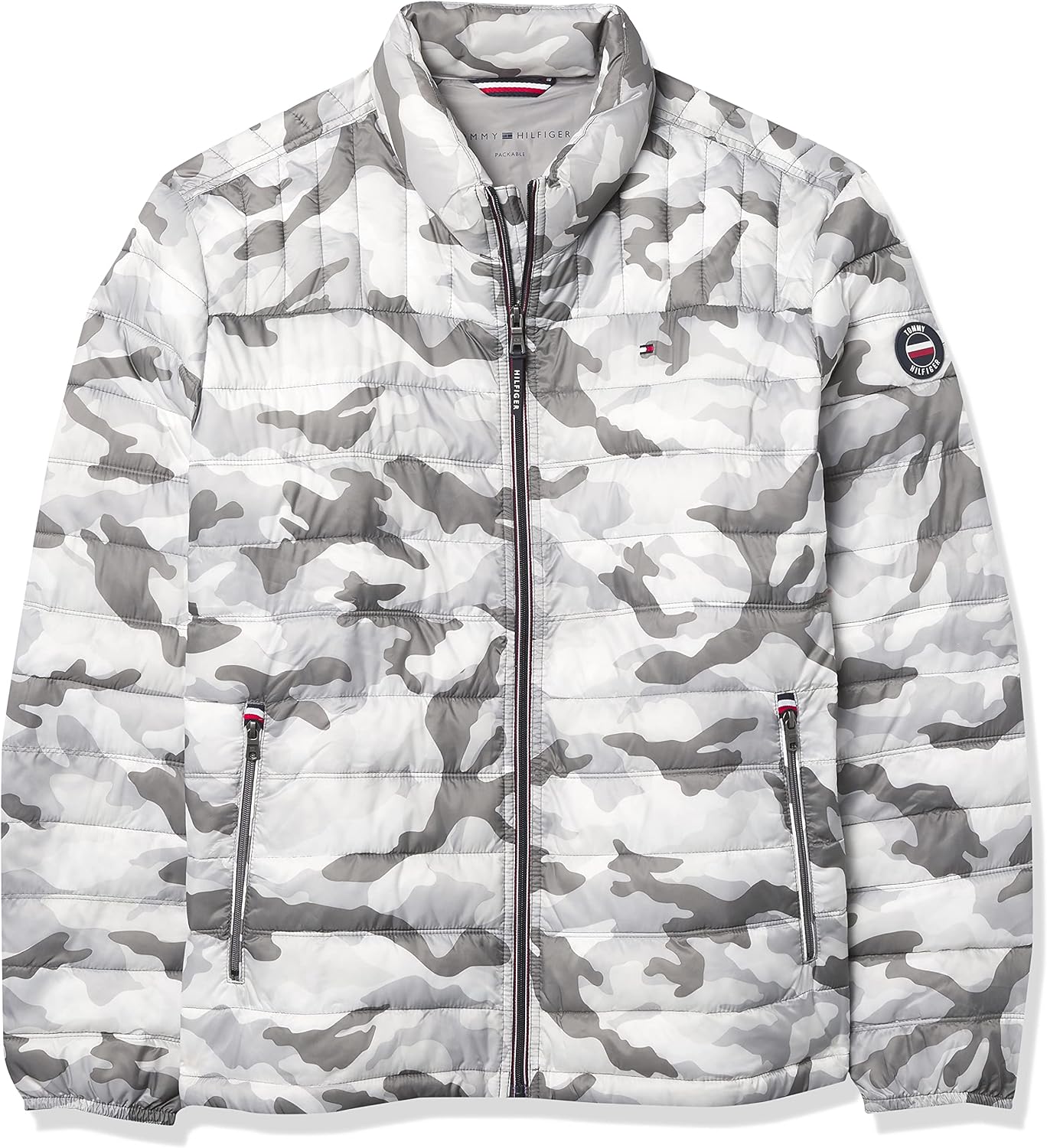 CASACA HOMBRE TOMMY HILFIGER ULTRA LOFT LIGERA PLEGABLE CAMUFLAJE BLANCO - 1