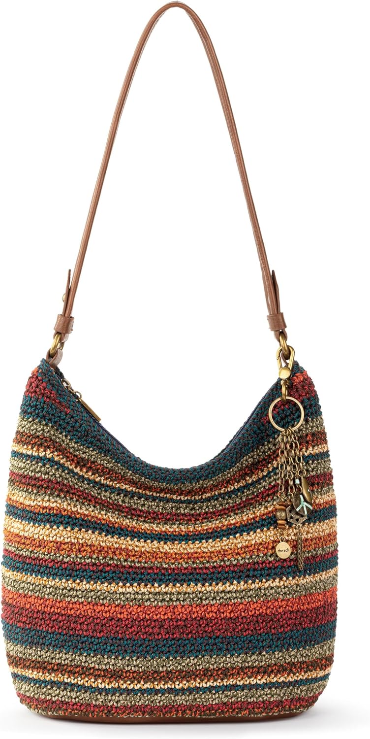 BOLSO HOBO THE SAK SEQUOIA CROCHET GRANDE PARA MUJER RAYAS DEL BOSQUE - 1