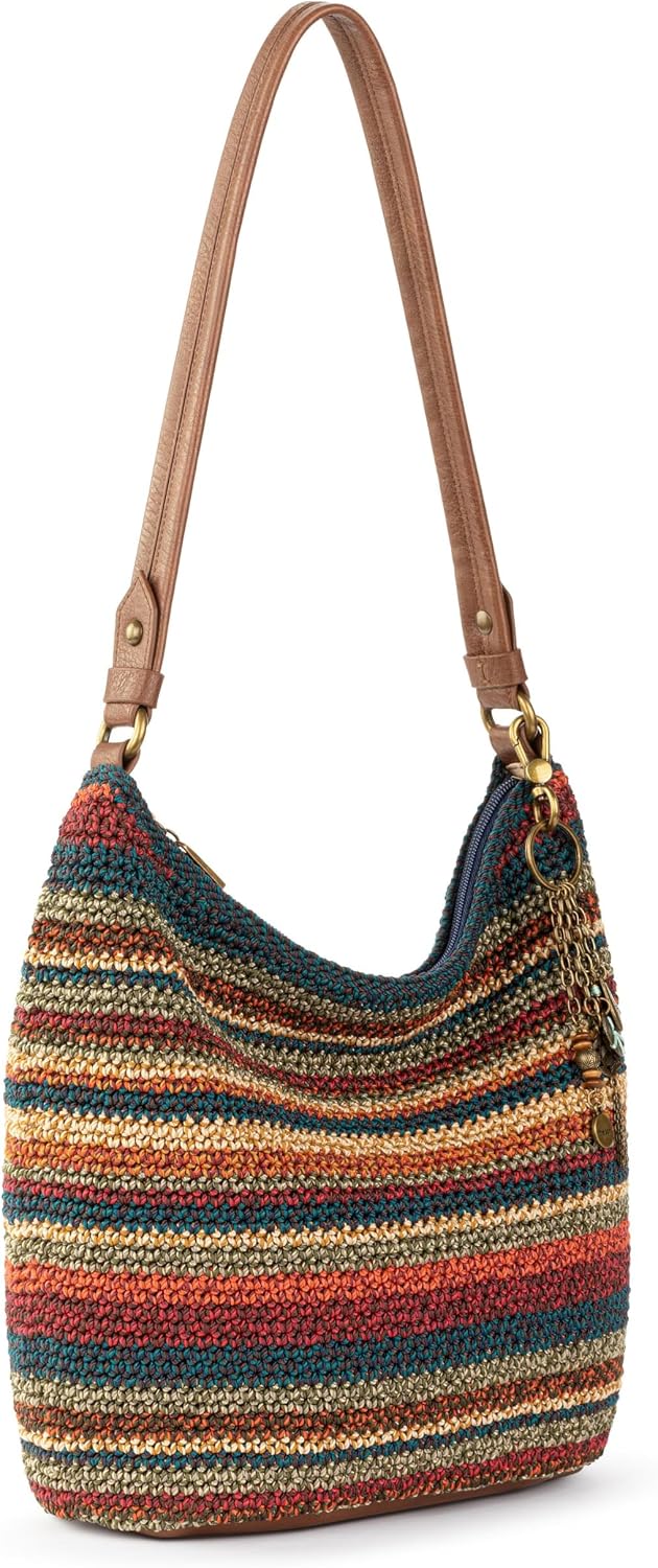 BOLSO HOBO THE SAK SEQUOIA CROCHET GRANDE PARA MUJER RAYAS DEL BOSQUE - 4