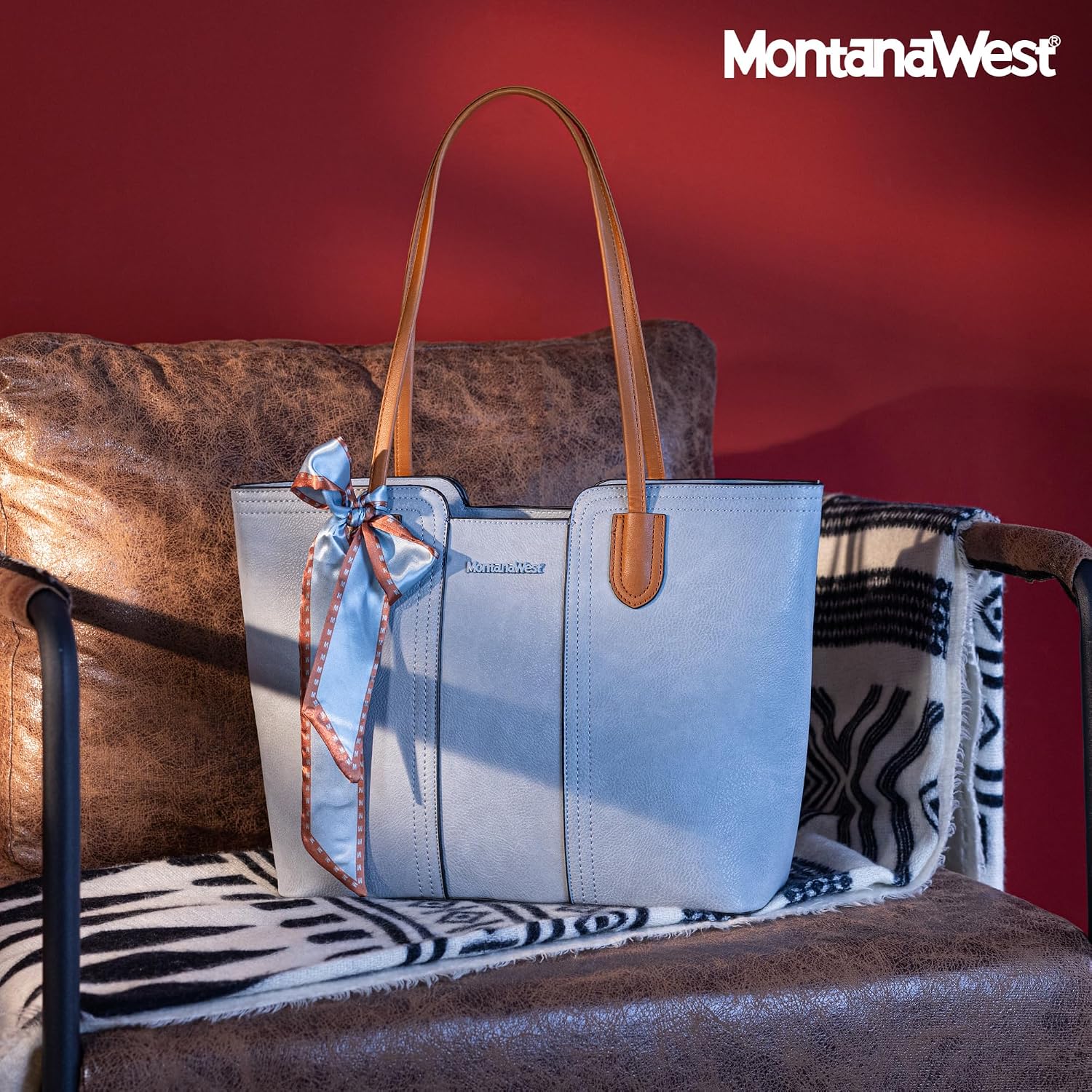 BOLSO TOTE MONTANA WEST MWC-323BL AZUL PASTEL - 3