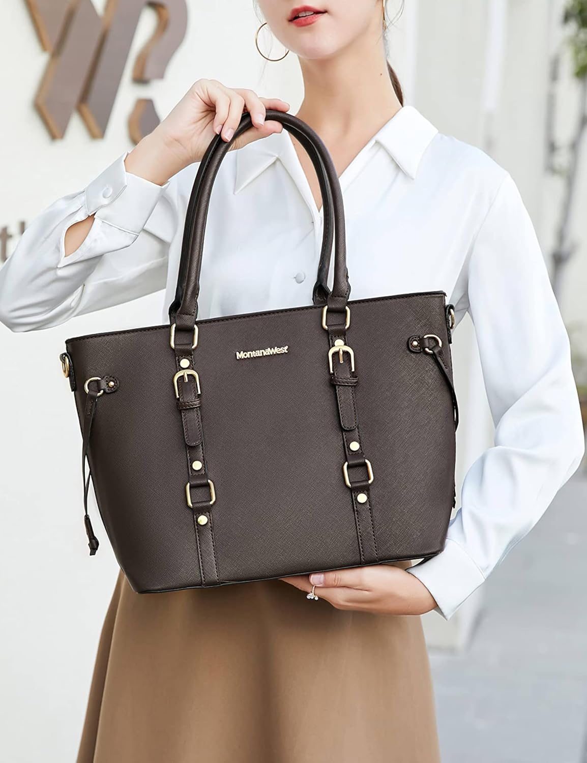 SET DE BOLSOS MONTANA WEST 3 PIEZAS TOTE Y SATCHEL PARA MUJER - 3