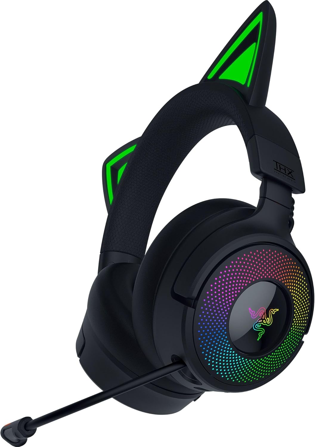 AUDÍFONOS GAMER RAZER KRAKEN KITTY V3 PRO WIRELESS RGB NEGRO