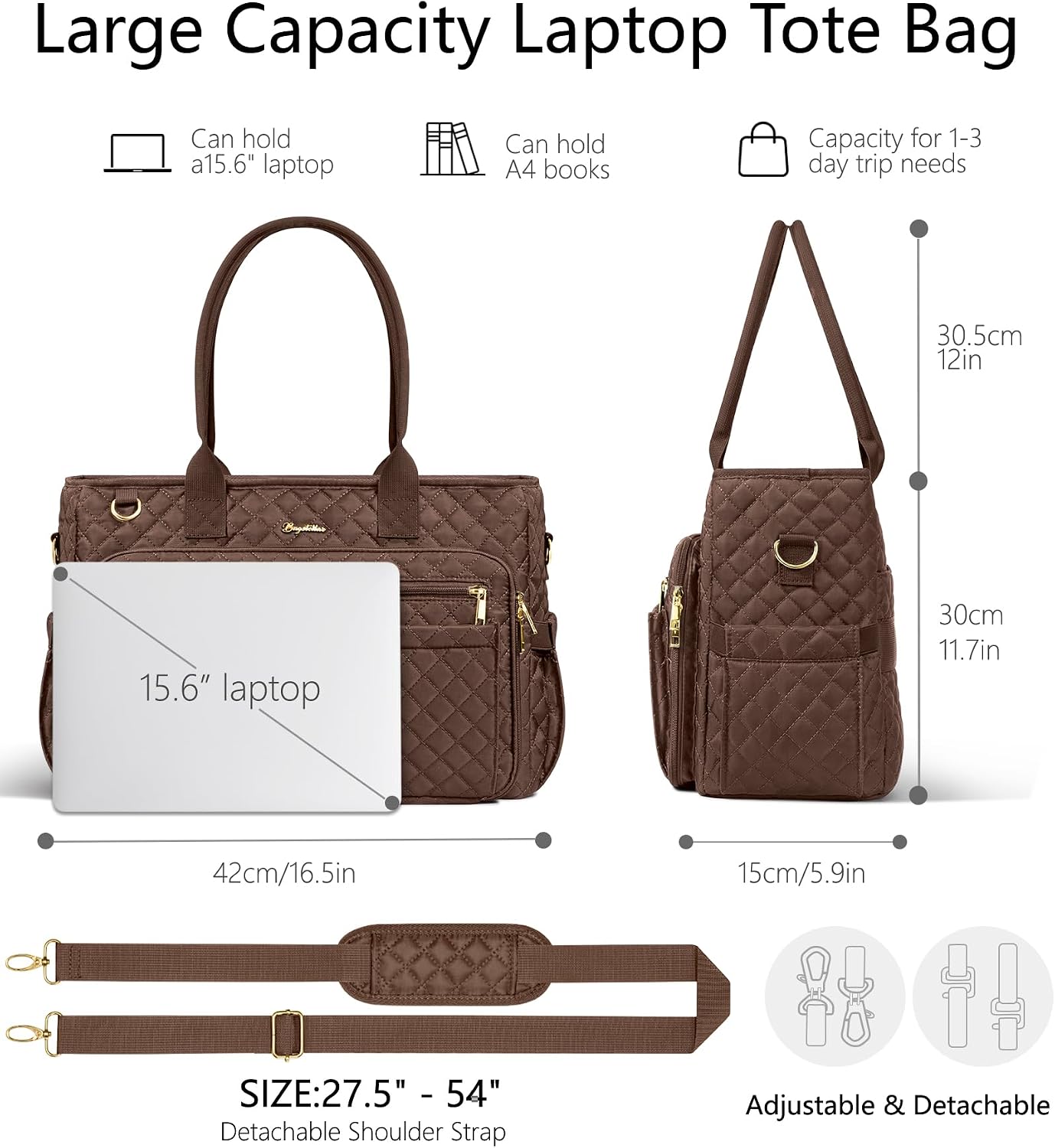 BOLSO TOTE BAG BAGSTELLAR TEACHER PARA MUJER, PARA LAPTOP 15.6' - 4
