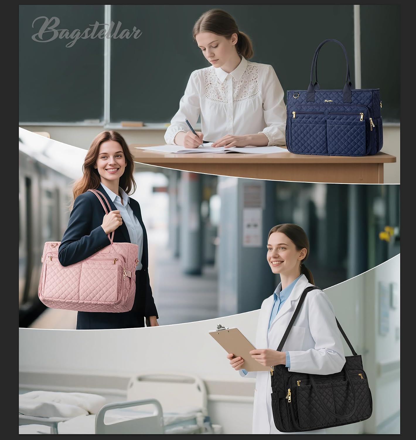 BOLSO TOTE BAG BAGSTELLAR TEACHER PARA MUJER, PARA LAPTOP 15.6' - 2