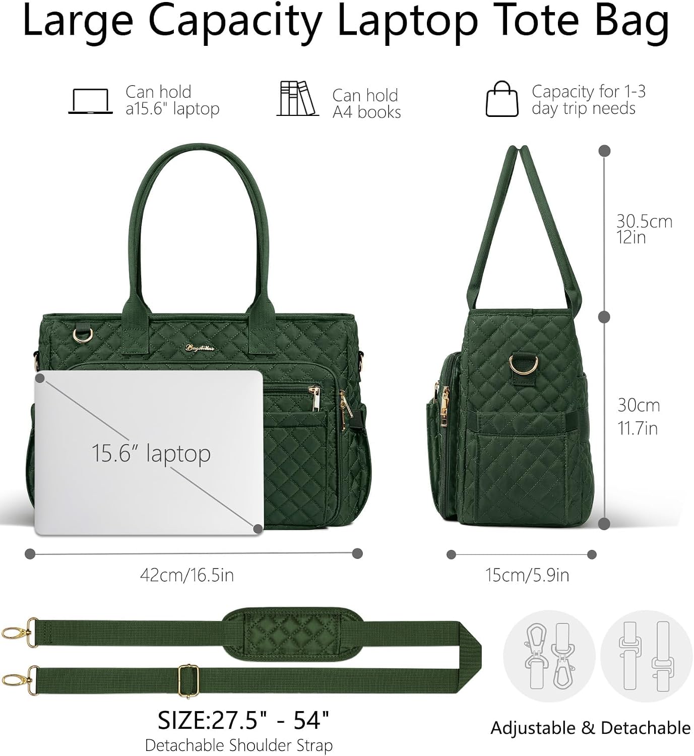 BOLSO TOTE BAG BAGSTELLAR TEACHER PARA MUJER, PARA LAPTOP 15.6' - 4