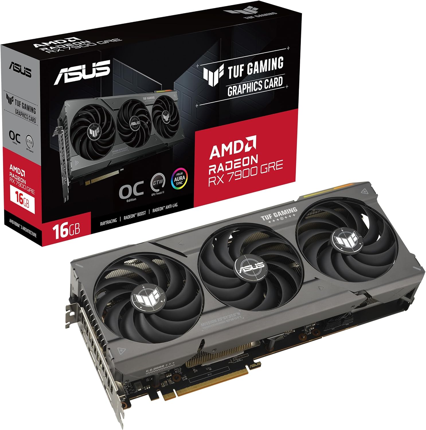 TARJETA GRÁFICA ASUS TUF GAMING RADEON RX 7900 GRE OC EDITION 16GB GDDR6